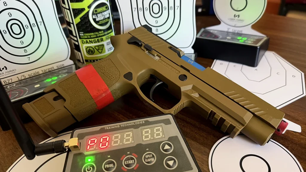 The Laser Ammo Recoil-Enabled Training Pistol takes your dry-fire to a more realistic level.