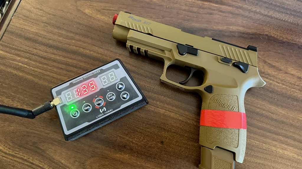 My split times were a little slower than with my standard pistol.
